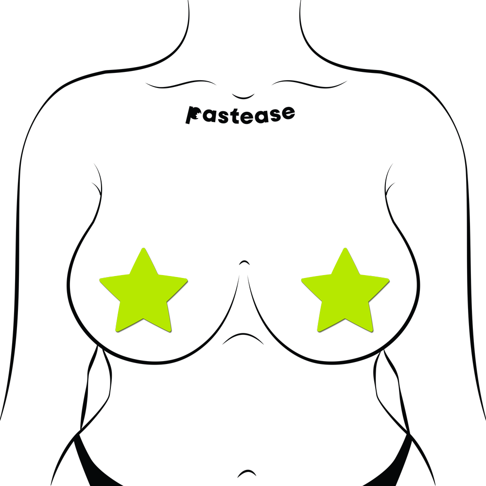 Glow in the dark star pasties nipple covers.