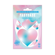 Cotton Candy Edible Pasties with a heart design.
