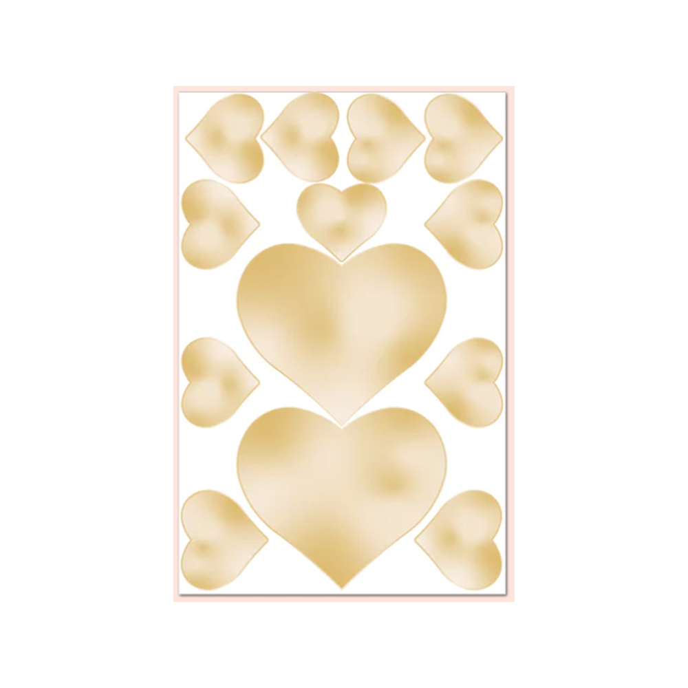 Golden heart-shaped edible pasties with a sweet cream flavor.