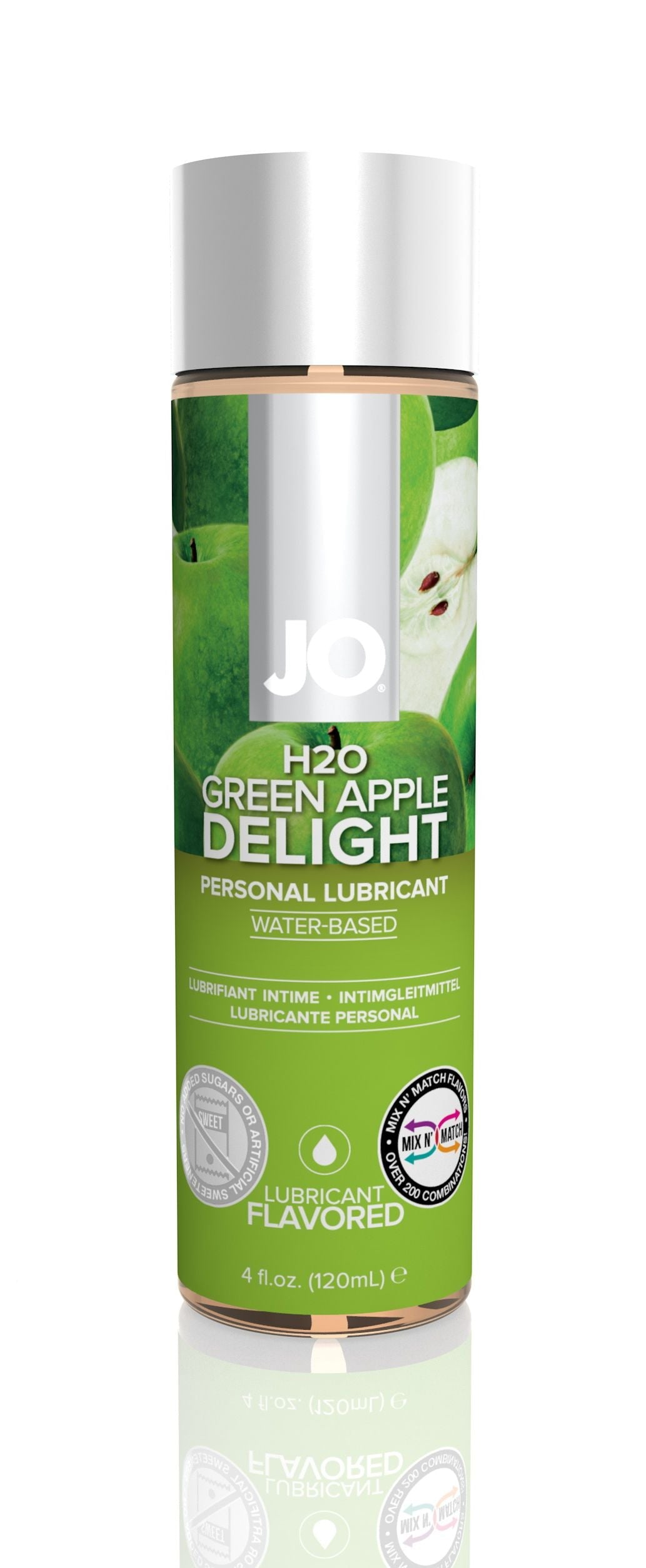 JO H2O Green Apple Delight water-based personal lubricant.