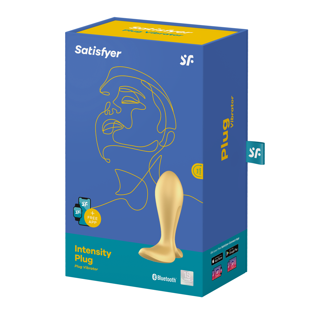 Gold Satisfyer Intensity app-controlled vibrating anal plug.