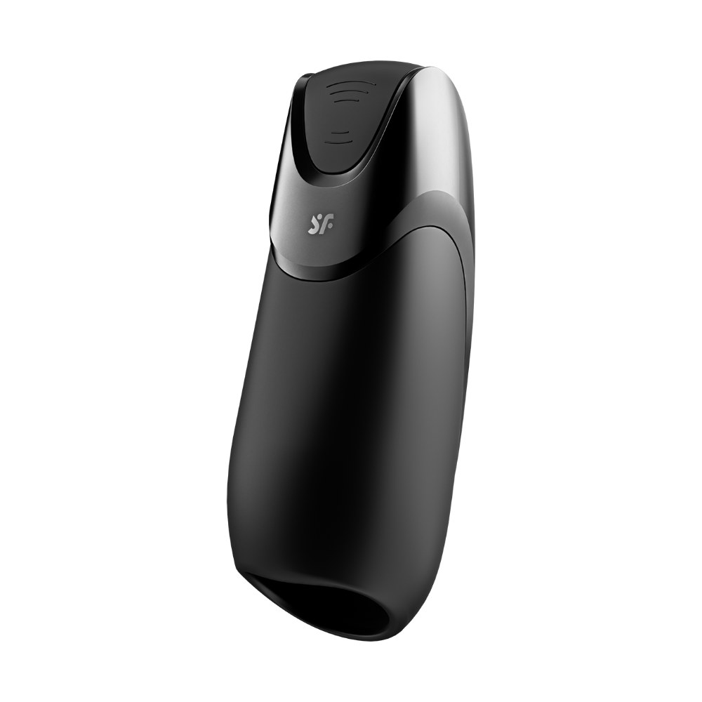 App-controlled waterproof silicone glans vibrator with a sleek black design.