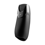App-controlled waterproof silicone glans vibrator with a sleek black design.