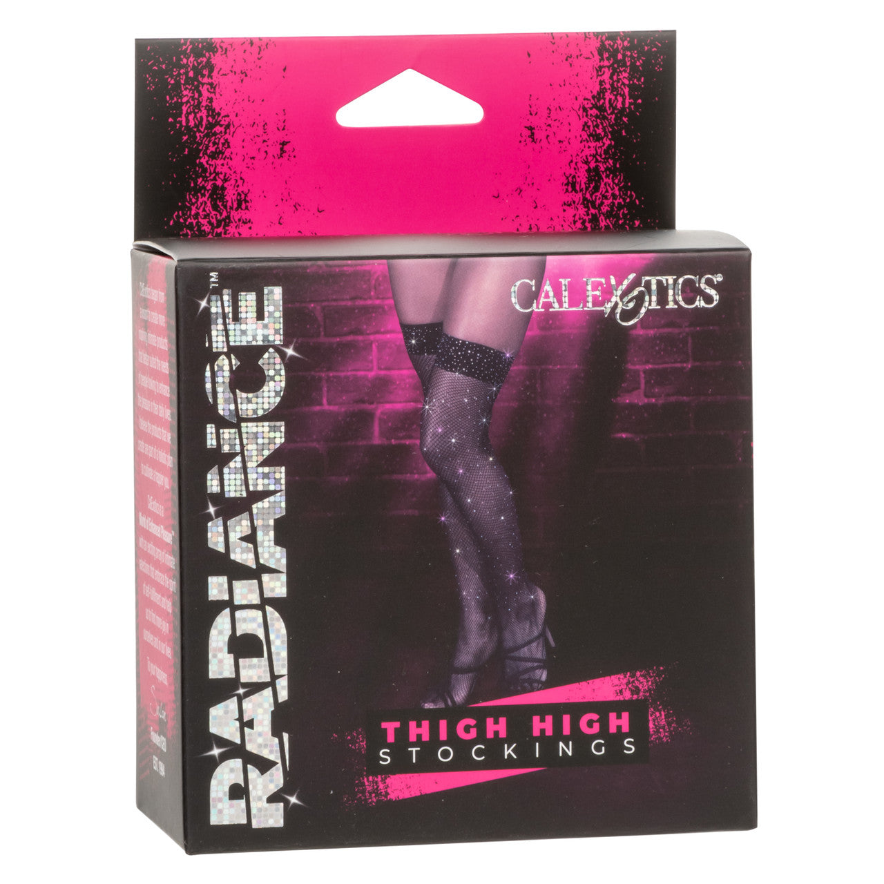 Calexotics Radiance rhinestone mesh thigh high stockings.