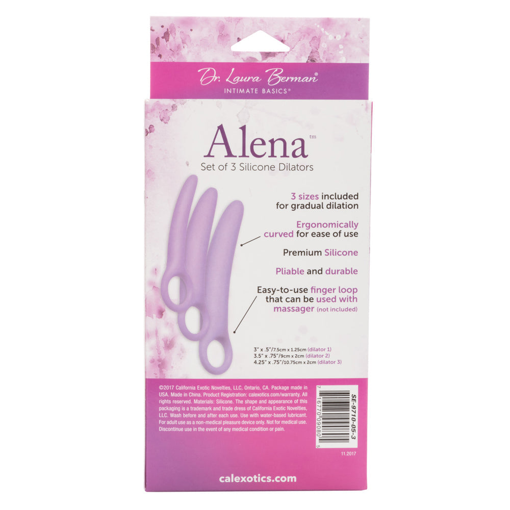 Alena set of 3 silicone dilators with finger loops.