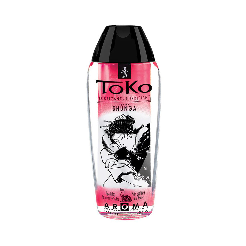 Toko Aroma Strawberry Wine flavored water-based lubricant by Shunga.