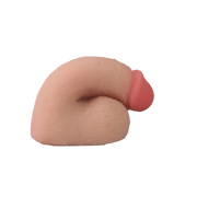 5-inch posable soft packer in pink Pure Skin material for gender fluid use.