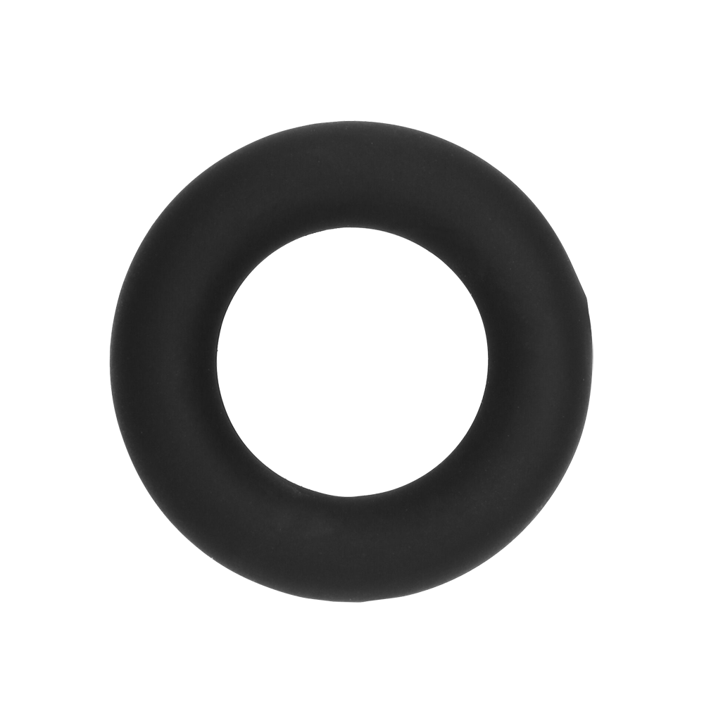 A black silicone tension ring with a smooth, rounded surface.