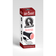 Get Lucky Quickies male masturbator with a realistic vibrating pussy design.