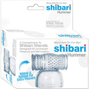 Shibari Hummer wand attachment for men with ribbed and nubbed texture.