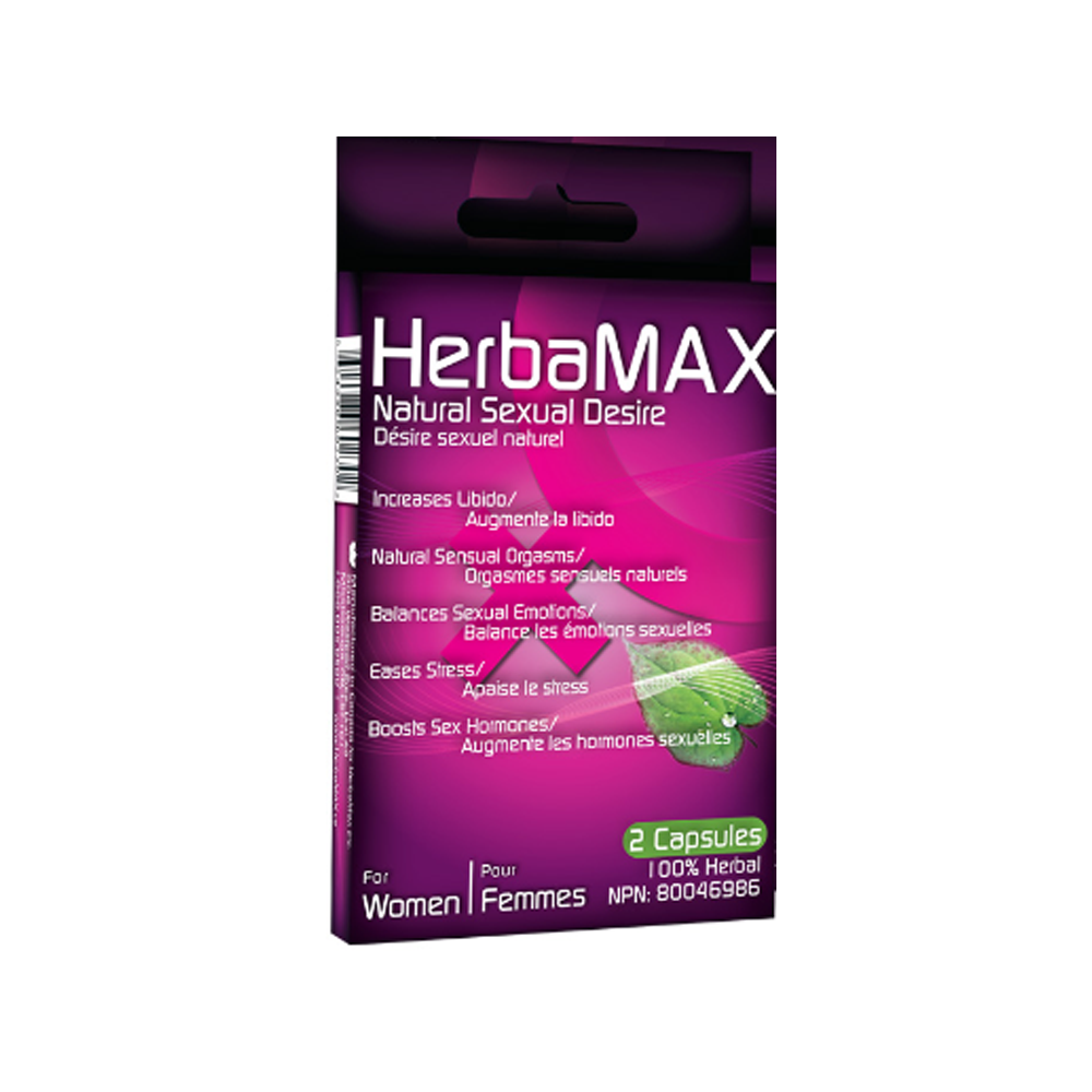 HerbaMAX Natural Sexual Desire supplement for women, 2 capsules.