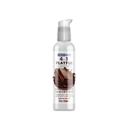 Swiss Navy 4-in-1 chocolate flavored massage lotion and lube.