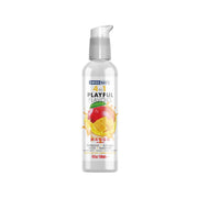 Swiss Navy Mango Warming Edible Lubricant and Massage Gel with pump dispenser.