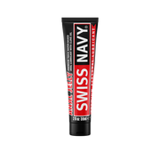 Swiss Navy Anal Jelly, a water-based lubricant with clove oil in a 2oz tube.