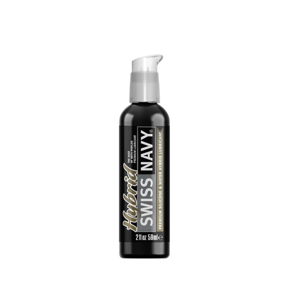 Swiss Navy Hybrid Silicone & Water Based Personal Lubricant bottle.