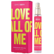 Simply Sexy Love All Of Me pheromone perfume bottle and box.