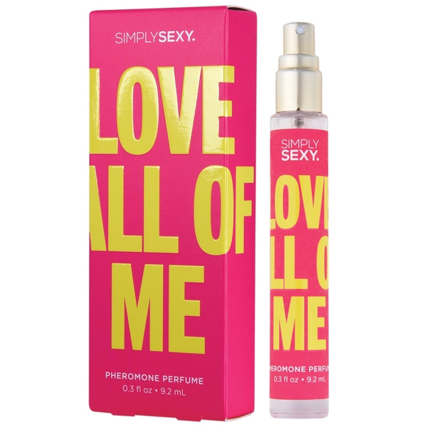 Simply Sexy Love All Of Me pheromone perfume bottle and box.