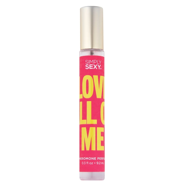 Simply Sexy Love All Of Me pheromone perfume in a rollerball bottle.