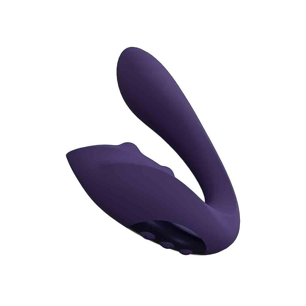 Purple dual G-spot vibrator with moving beads.