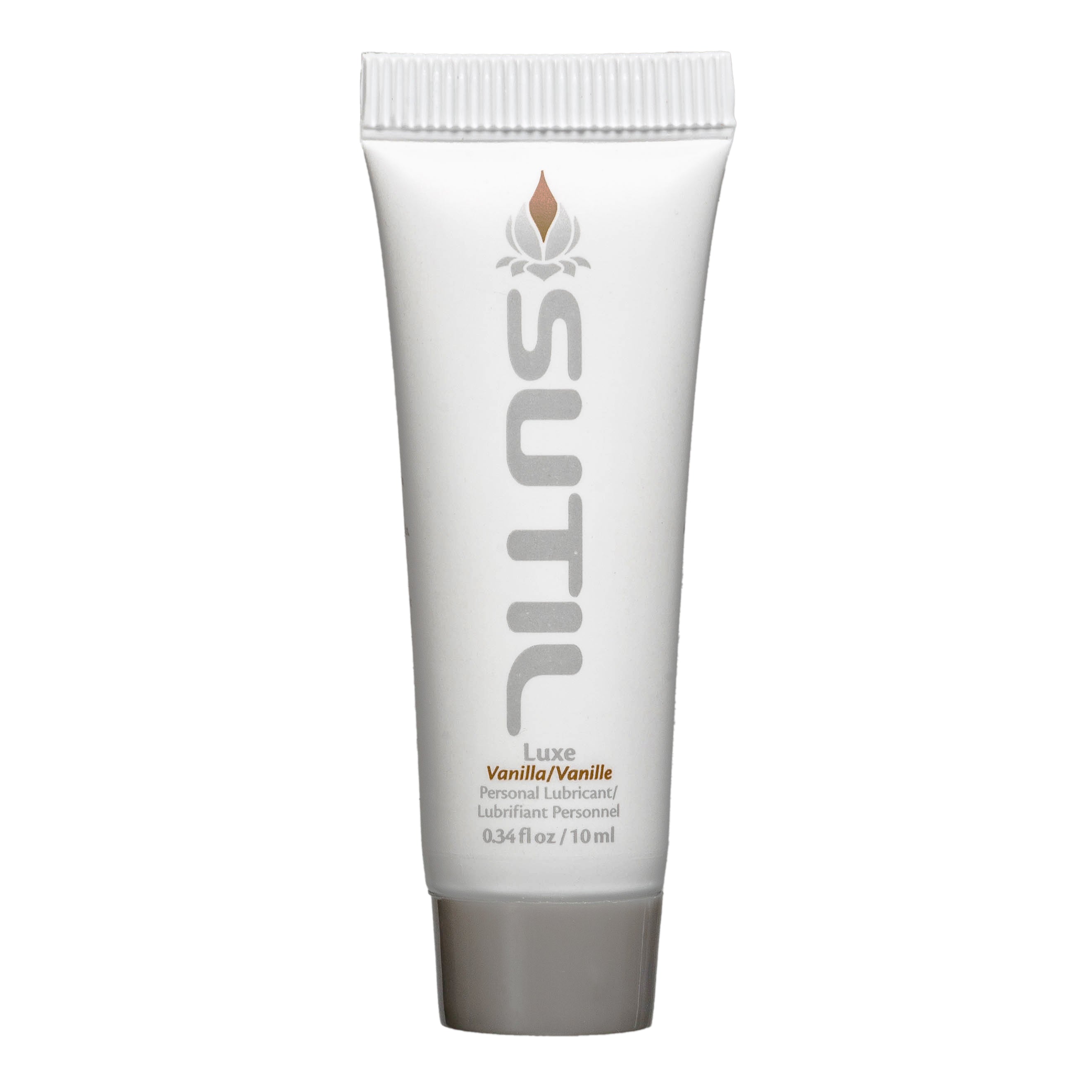 Sutil Vanilla Water-Based Personal Lubricant in a 10ml tube.