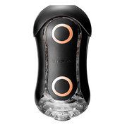 Tenga Flip Orb Strong Orange reusable waterproof stroker with two orange rings.
