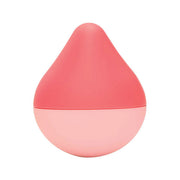 A pink and light pink teardrop-shaped vibrator.