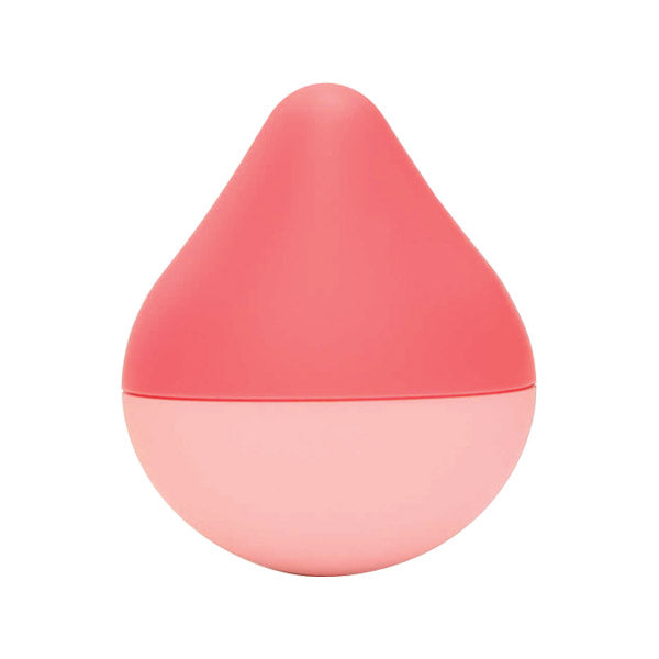 A pink and light pink teardrop-shaped vibrator.
