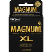 Trojan Magnum XL lubricated latex condoms, 3 count.