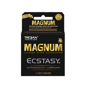 Trojan Magnum Ecstasy large size condoms, 3 count.
