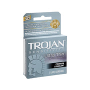 Trojan Sensitivity Ultra Thin Lubricated Latex Condoms, 3 count.