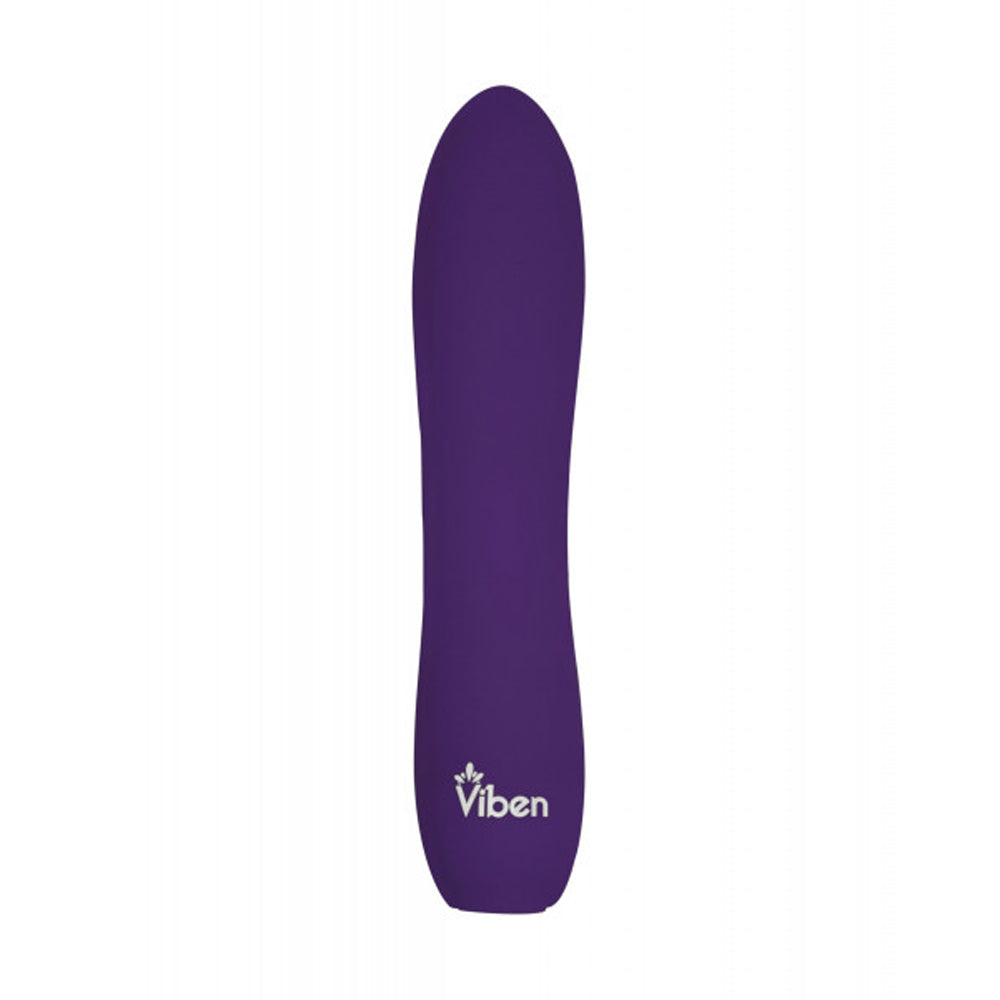 Violet silicone vibrator with Viben Toys logo.
