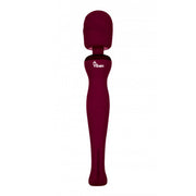 A ruby red Viben Toys wand massager with a flexible neck.