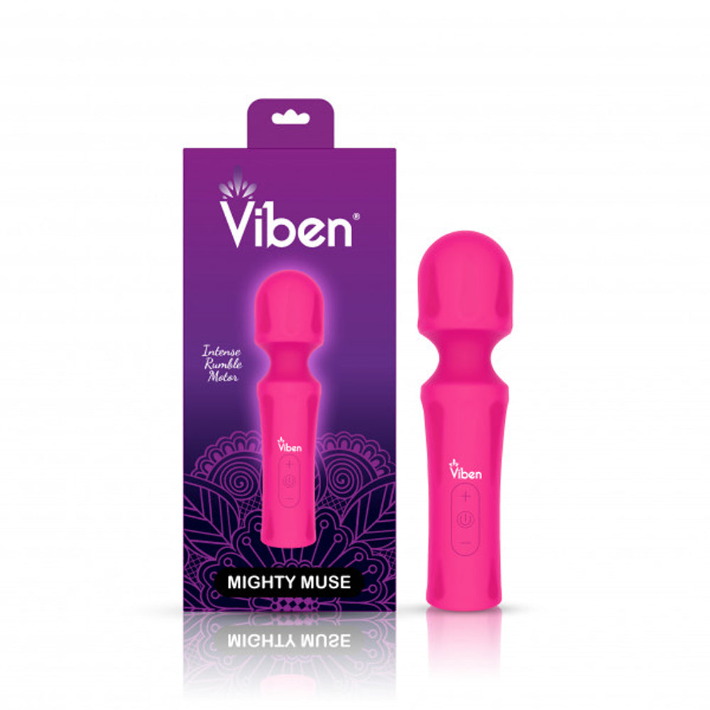 Pink Viben wand massager with packaging.