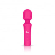 Pink Viben wand massager with power and plus buttons.