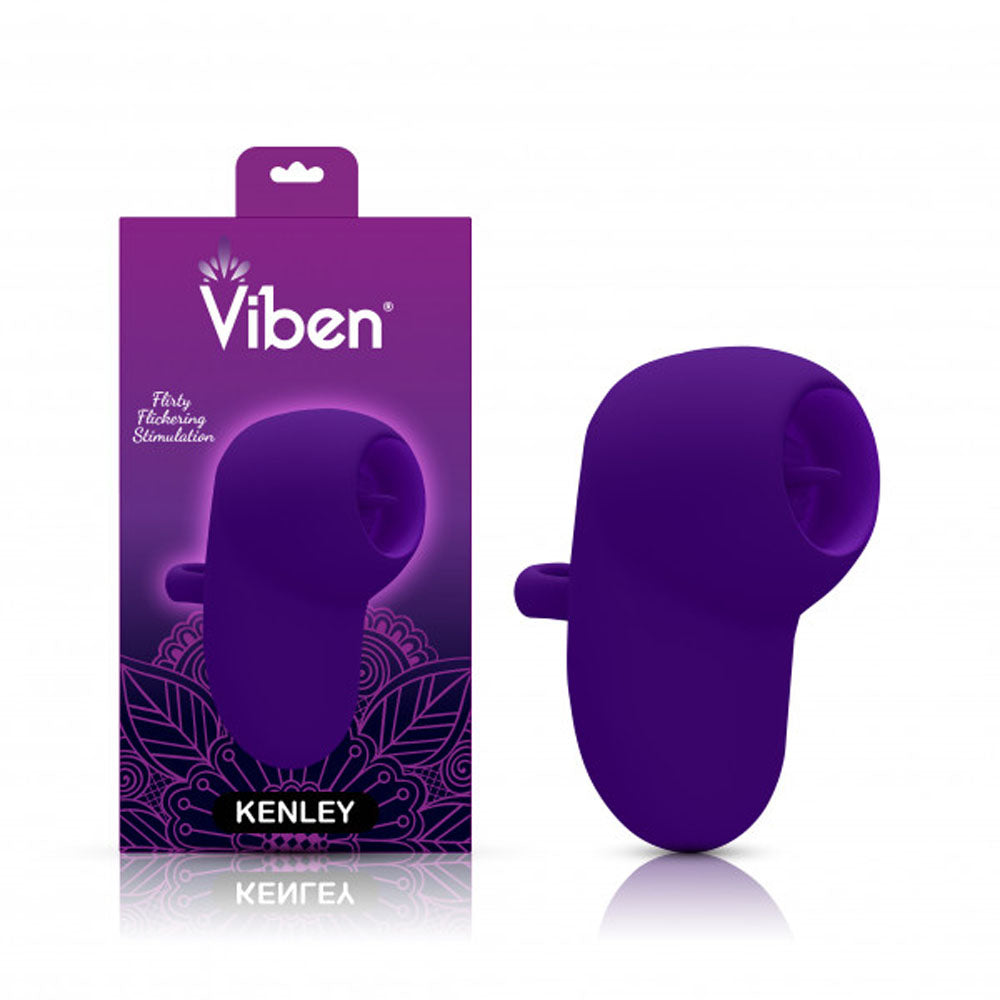 Purple Viben Kenley flickering finger vibrator with a finger loop.