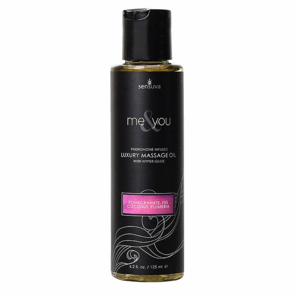 Sensuva Pheromone Infused Massage Oil in Pomegranate Fig Coconut scent.
