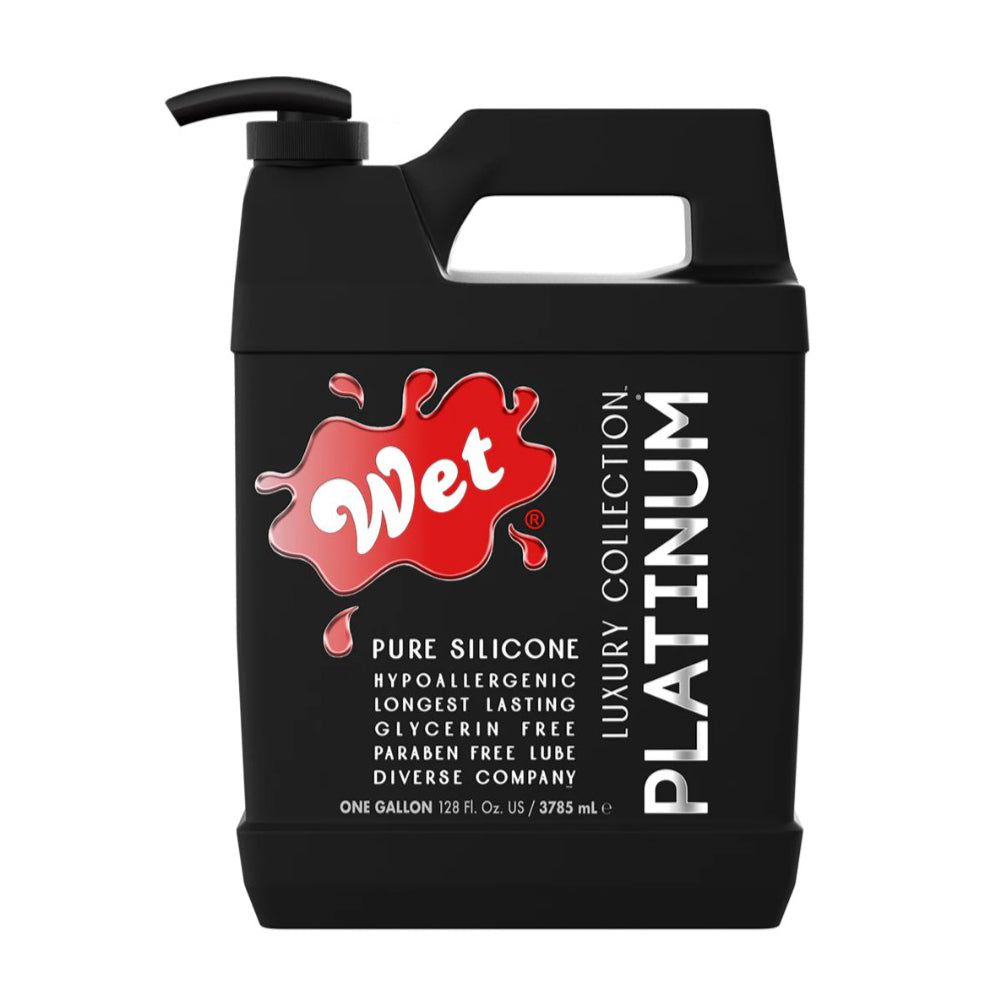 Wet Platinum 128oz gallon refill of pure silicone lubricant.