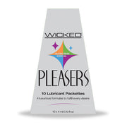 Wicked Pleasers sampler pack with 10 lubricant packetttes.