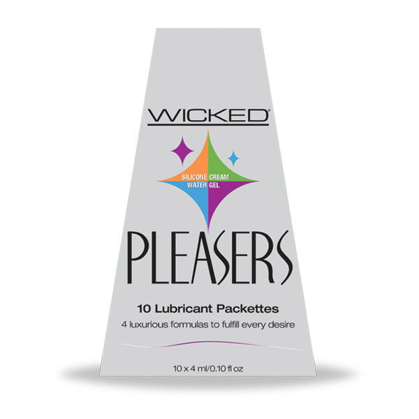 Wicked Pleasers sampler pack with 10 lubricant packetttes.