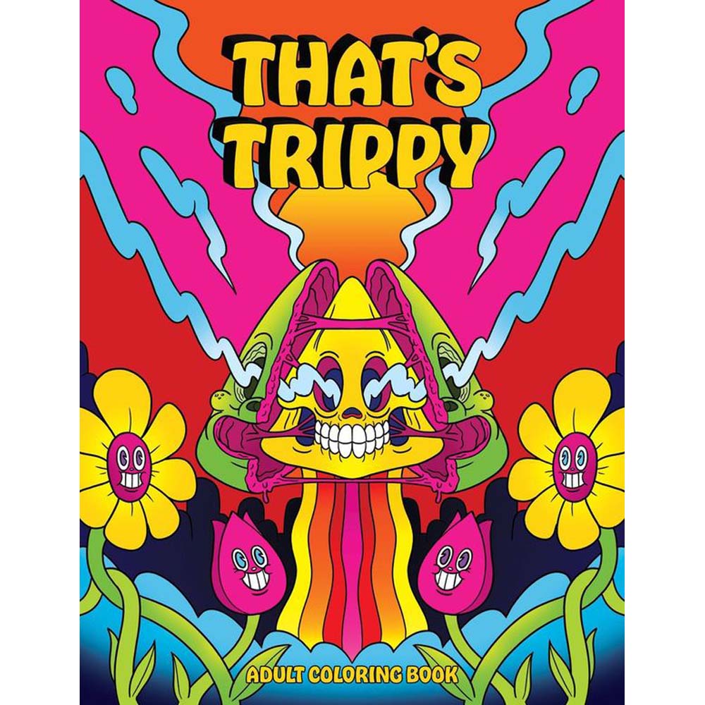 Trippy Weed Adult Coloring Book with 24 illustrations.