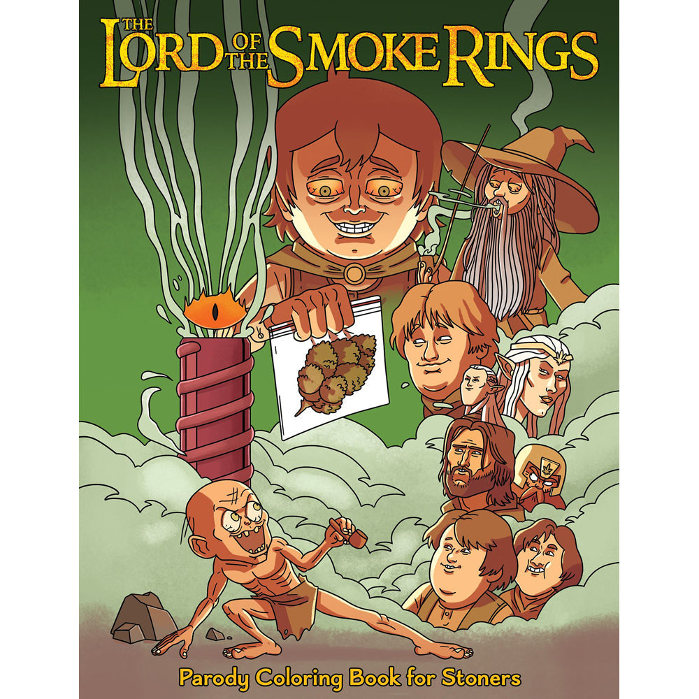 The Lord of the Smoke Rings parody coloring book features stoner versions of fantasy characters.