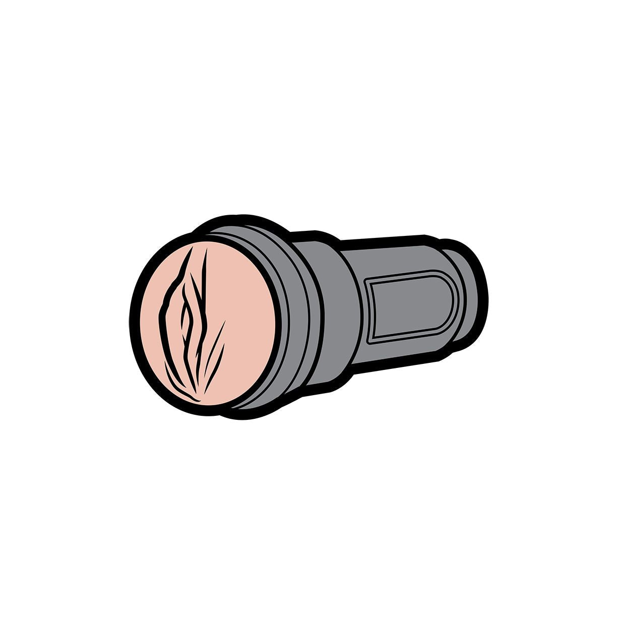 Stroker enamel lapel pin with a realistic texture.