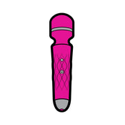 Pink mini wand massager enamel lapel pin.