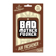 Bad Mother Fucker air freshener with New Car Scent from Wood Rocket.