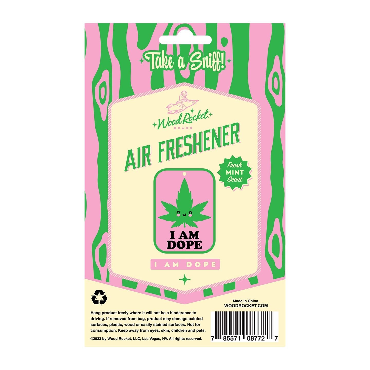 I Am Dope Air Freshener with a fresh mint scent.