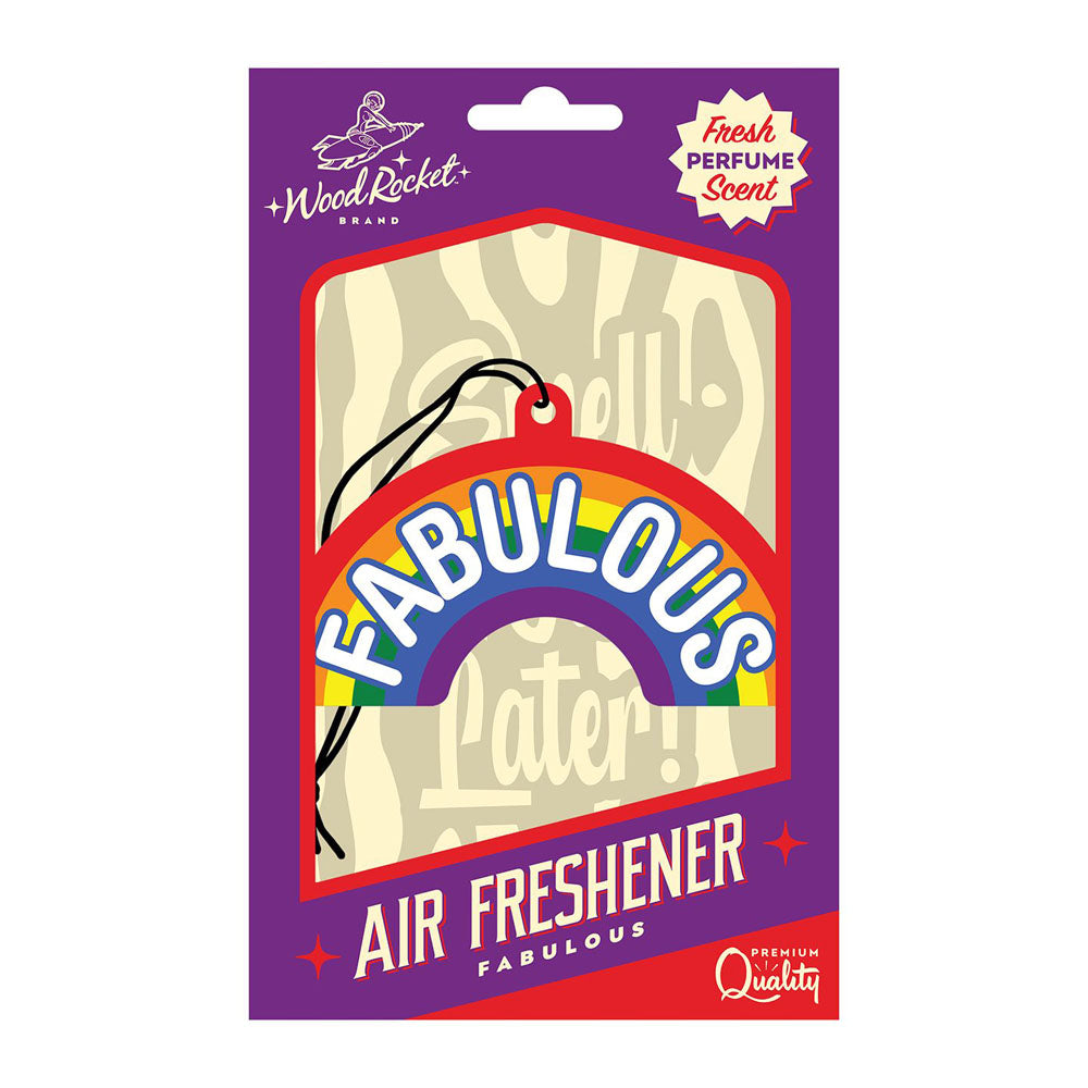 Fabulous Rainbow Air Freshener with fresh perfume scent.