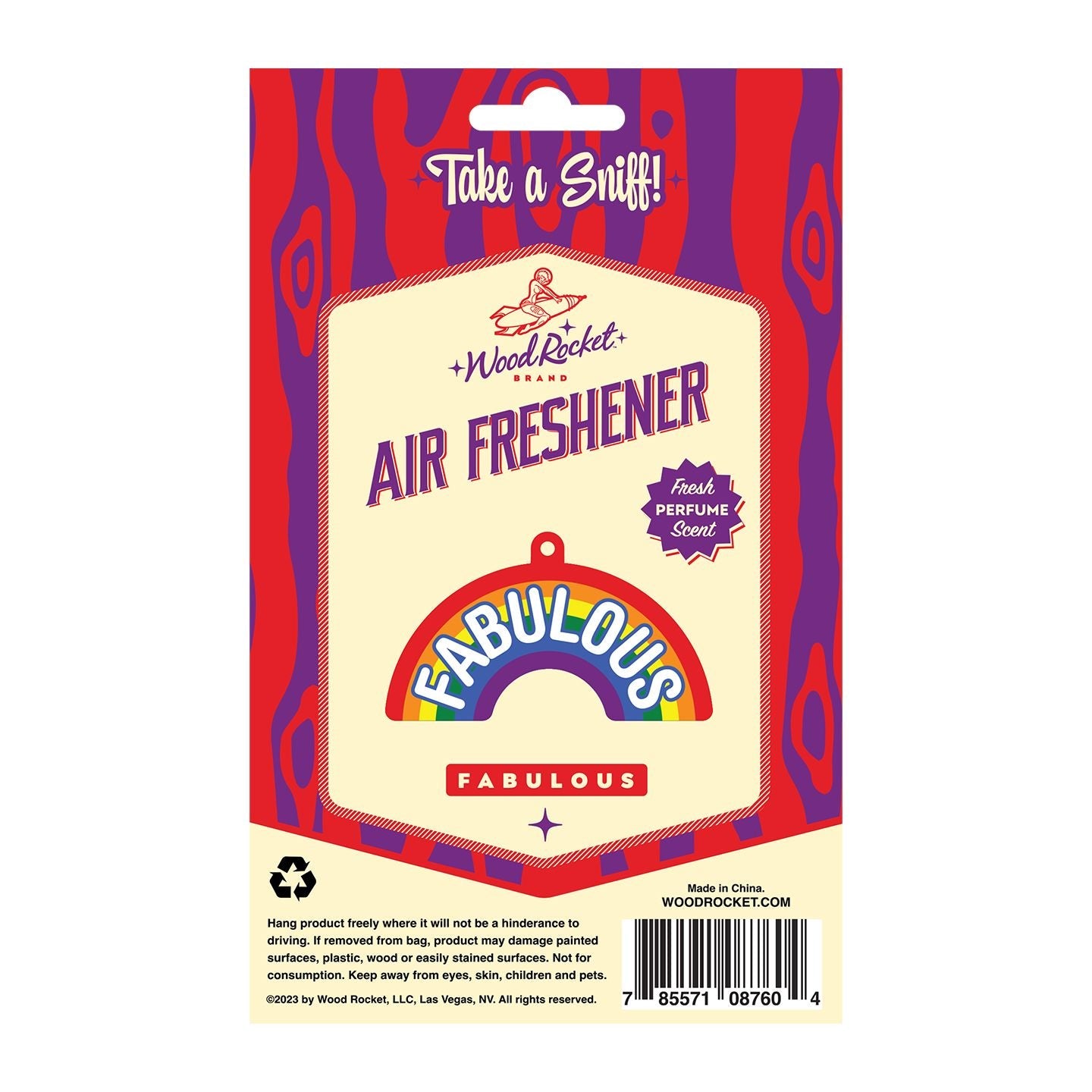 Fabulous Rainbow Air Freshener with fresh perfume scent.