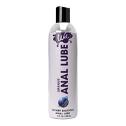 A bottle of Uranus Anal Lube with a purple planet graphic.