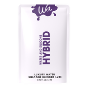 Wet Hybrid water and silicone lubricant sample packet.