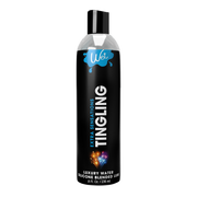 Wet Tingling Peppermint Hybrid Lube bottle with blue splash and fireworks graphic.